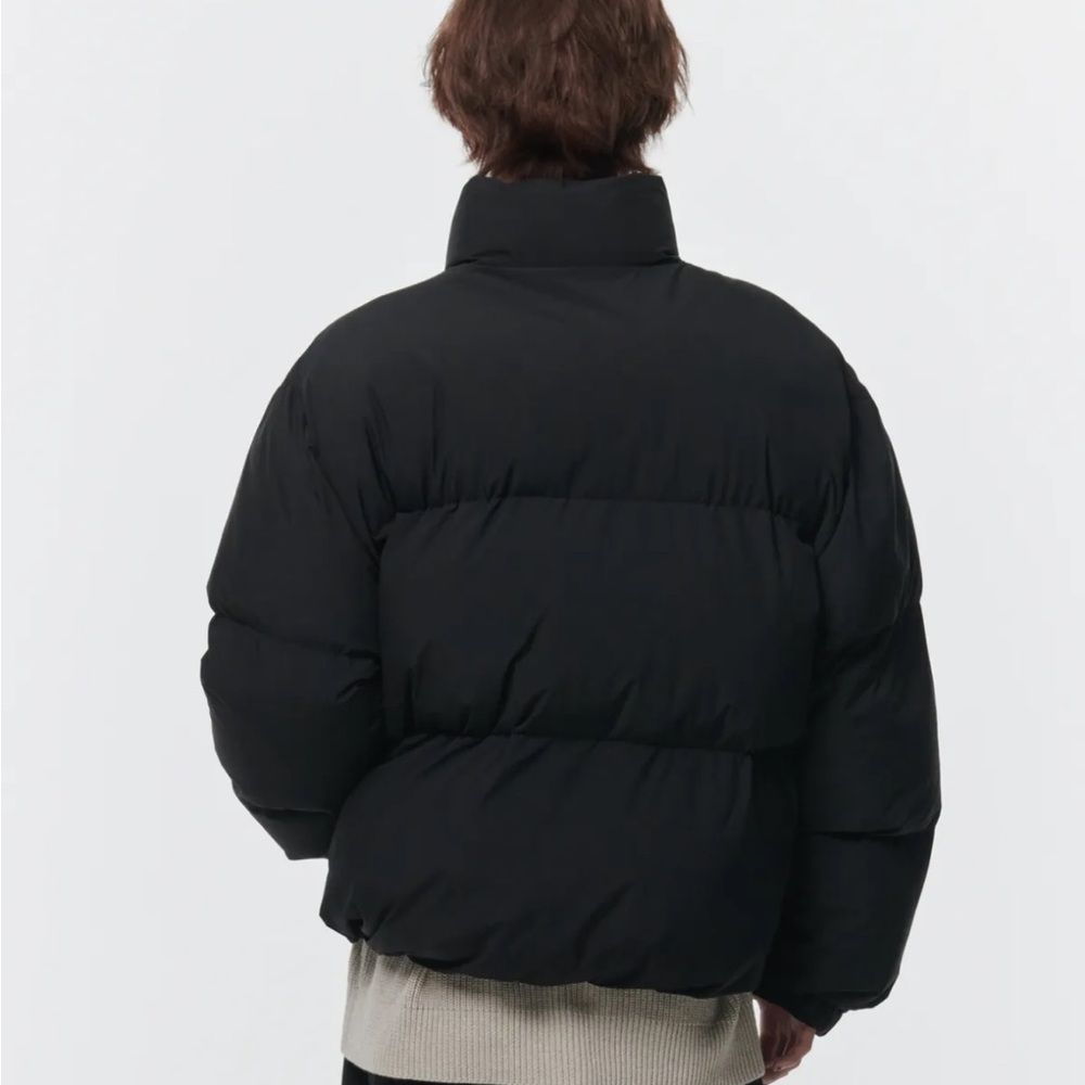 Musinsa Daily Short Padded Puffer Jacket Oversized Size Small Black - Picture 5 of 6